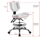 ActiveShop A-4299 Beauty Chair White - dimensions and measurements shown