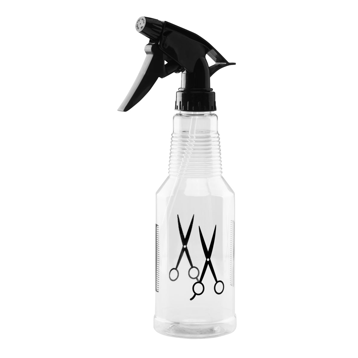 ActiveShop A36 Spray Bottle 500ml - round salon spray bottle and printed design on a white background