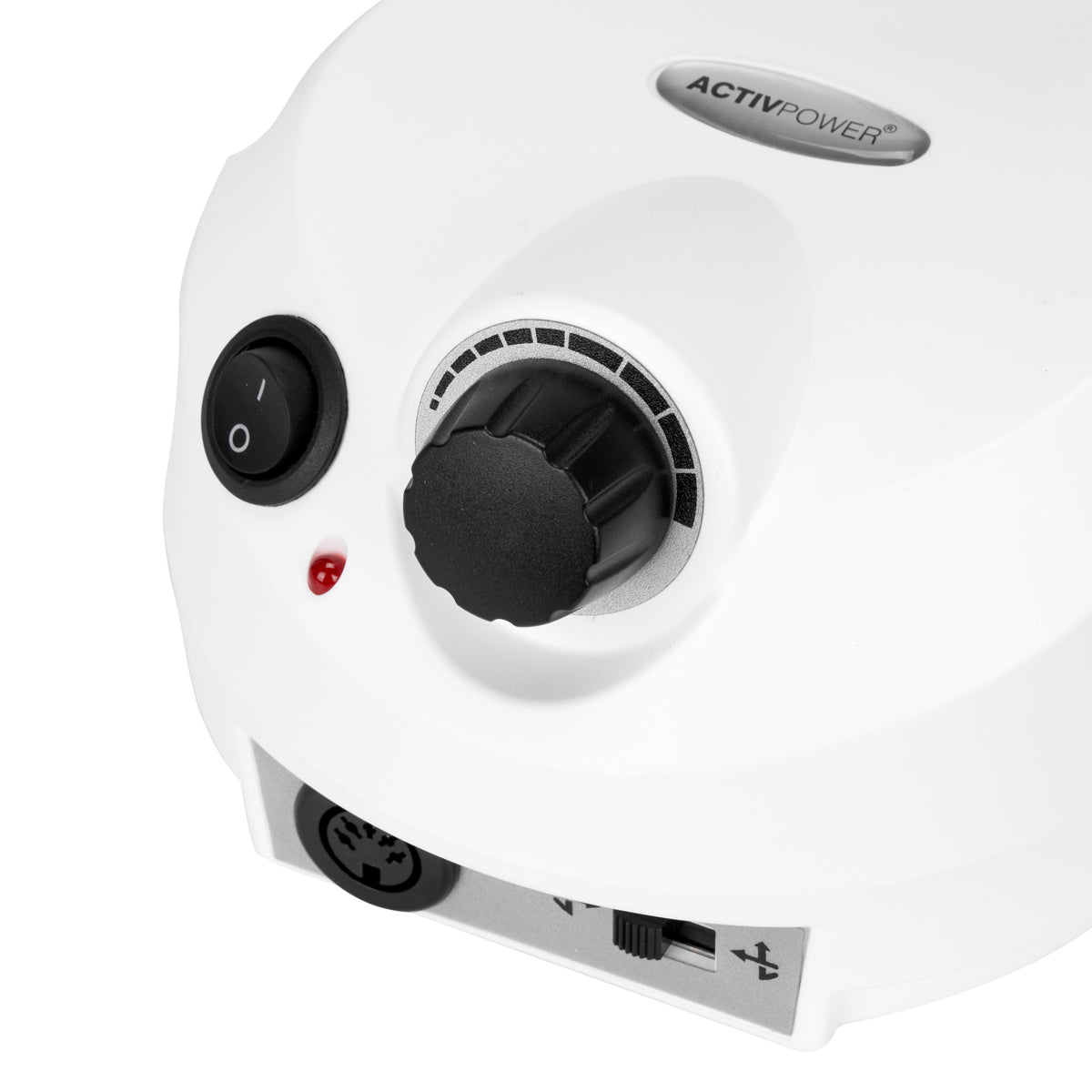 ActiveShop Activ Power Nail Drill J202 White 65W - nail drill with handpiece and accessories on a white background