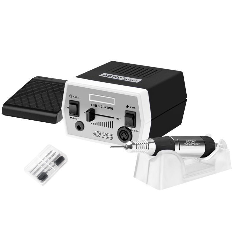 ActiveShop Activ Power Nail Drill Machine JD700 Black - nail drill equipment isolated on a white background