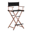 ActiveShop Aluminium Makeup Chair Rose Gold - full product view at an angle on a white background