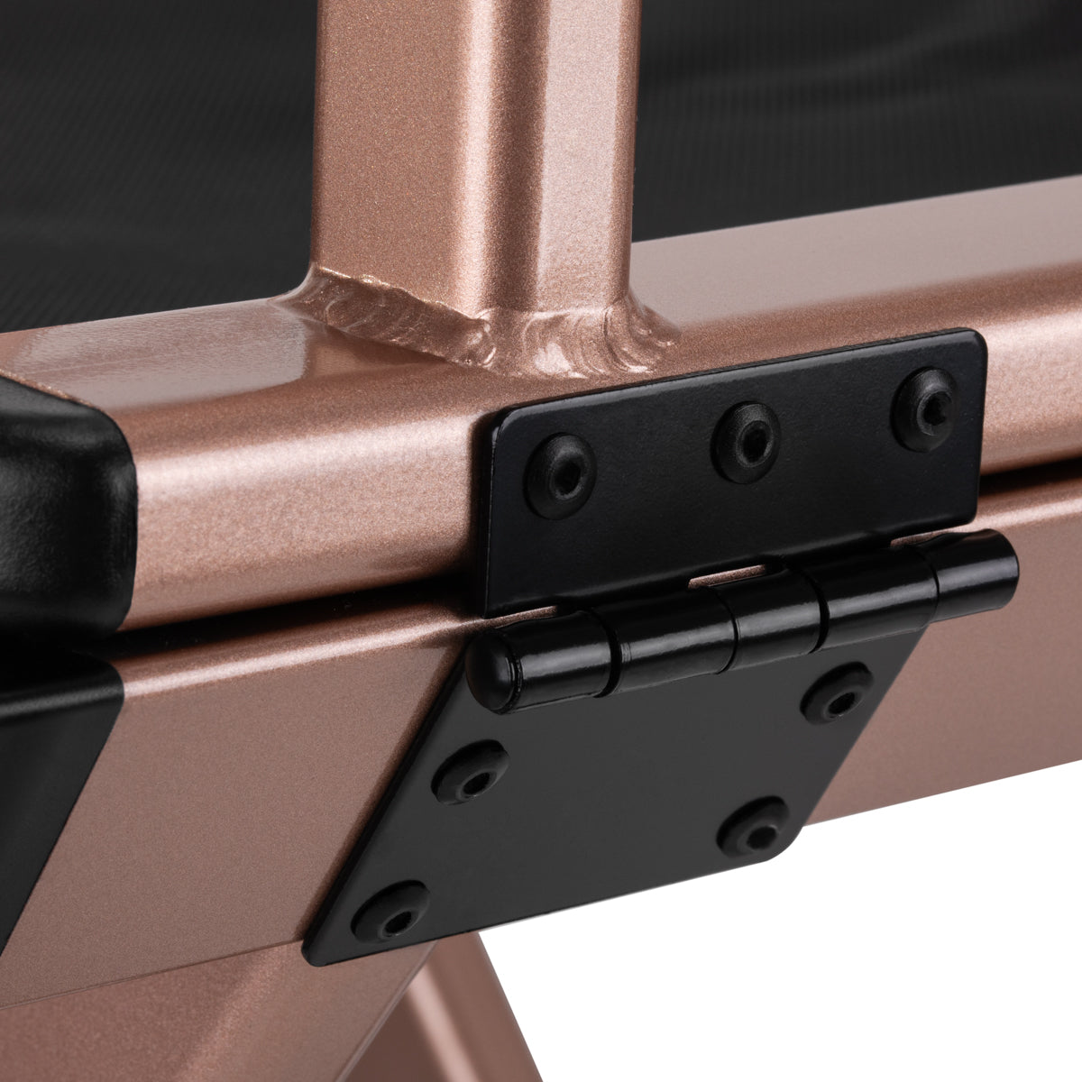 ActiveShop Aluminium Makeup Chair Rose Gold - close-up of the upholstery and construction details