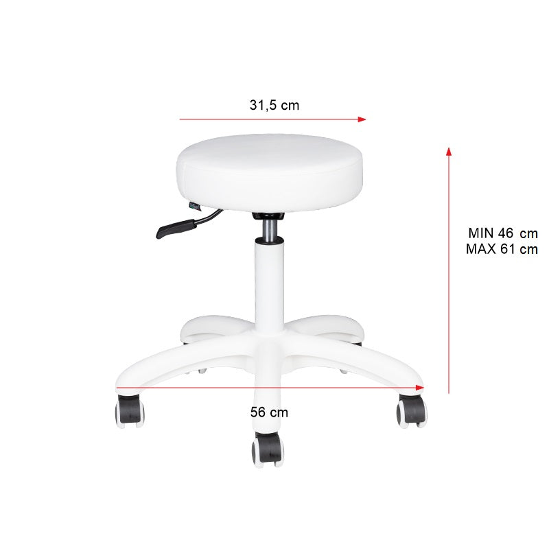 ActiveShop AM-303-2 Beauty Stool Black - full product view on a white background