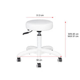 ActiveShop AM-303-2 Beauty Stool White - full product view on a white background