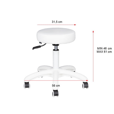 ActiveShop AM-303-2 Beauty Stool White - full product view on a white background