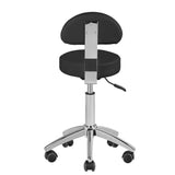 ActiveShop AM-304 Beauty Chair Black & Silver - full product view on a white background