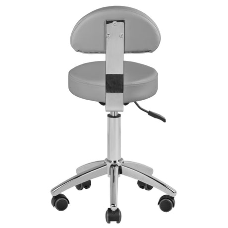 ActiveShop AM-304 Beauty Chair Grey & Silver - full product view on a white background