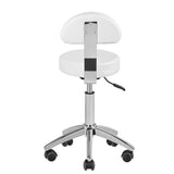 ActiveShop AM-304 Beauty Chair White & Silver - full product view on a white background