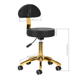 ActiveShop AM-304G Beauty Chair Black - full product view on a white background