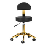 ActiveShop AM-304G Beauty Chair Black - close-up of the upholstery and adjustment details