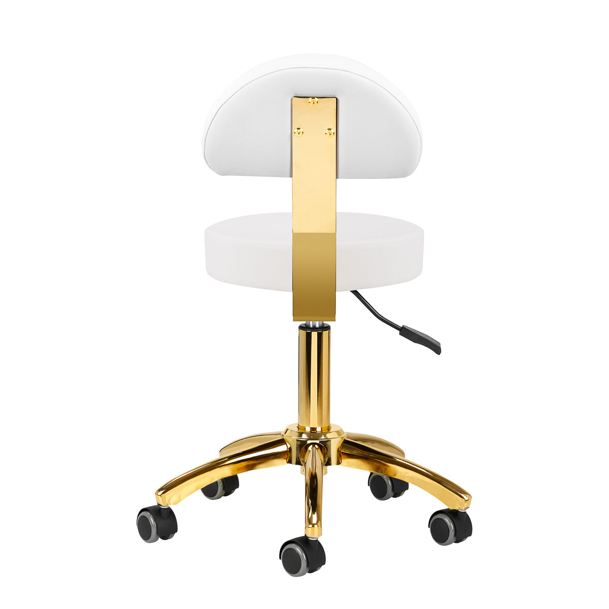ActiveShop AM-304G Beauty Chair White - close-up of the upholstery and adjustment details