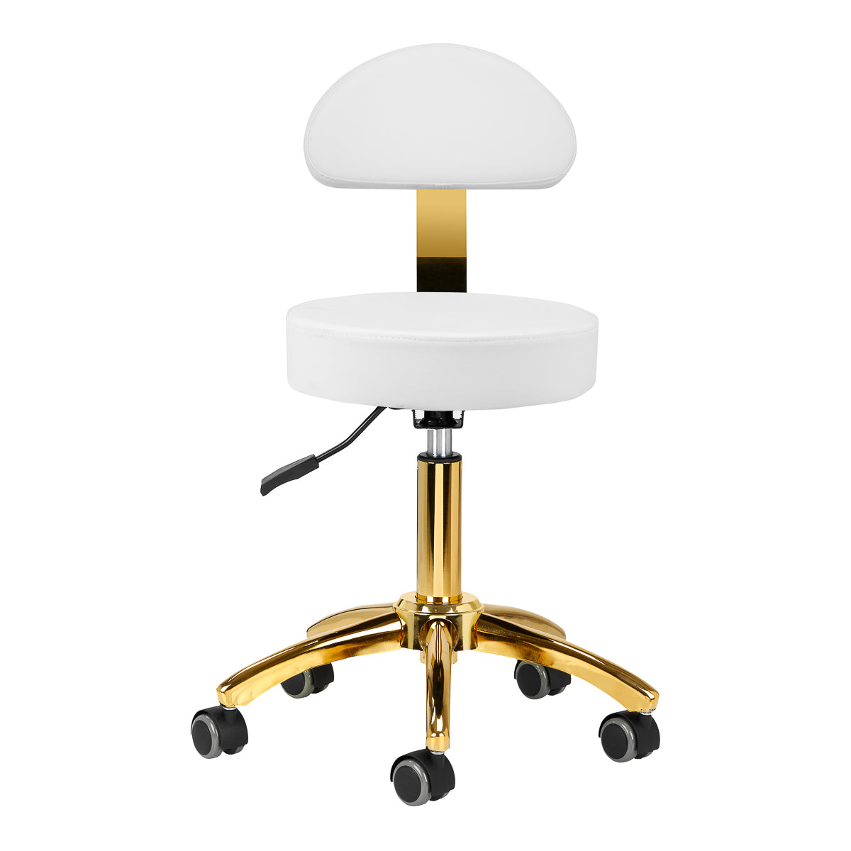 ActiveShop AM-304G Beauty Chair White - close-up of the upholstery and adjustment details