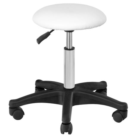ActiveShop AM-312 Beauty Stool White - full product view at an angle on a white background