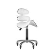 ActiveShop AM-880 Height-Adjustable Beauty Chair White - full product view at an angle on a white background