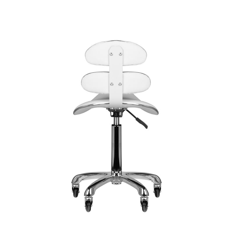 ActiveShop AM-880 Height-Adjustable Beauty Chair White - full product view on a white background