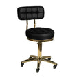 ActiveShop AM-961 Beauty Chair Black & Gold - full product view at an angle on a white background