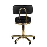 ActiveShop AM-961 Beauty Chair Black & Gold - full product view on a white background