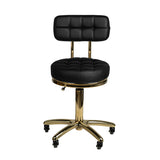 ActiveShop AM-961 Beauty Chair Black & Gold - full product view on a white background