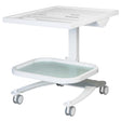 ActiveShop Autoclave Atlas Table Trolley - front view showing the storage and construction details