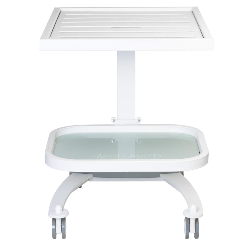 ActiveShop Autoclave Atlas Table Trolley - front view showing the storage and construction details