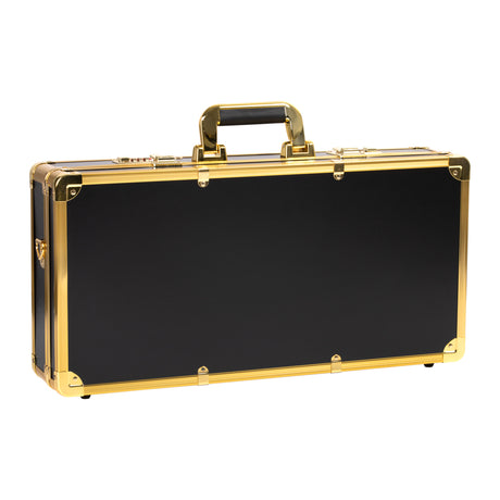 ActiveShop Barber Hairdressing Case Black & Gold - isolated on a white background