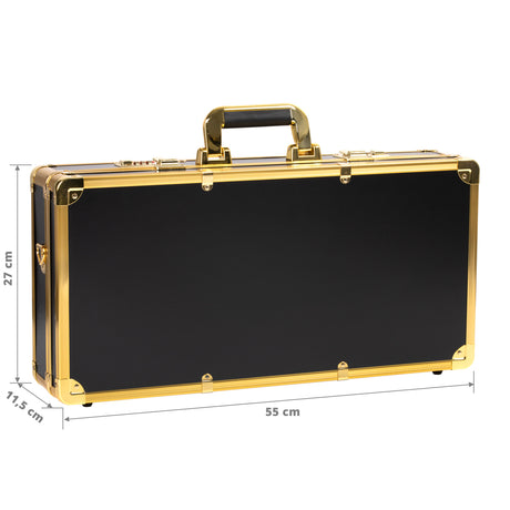ActiveShop Barber Hairdressing Case Black & Gold - isolated on a white background