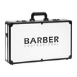 ActiveShop Barber Hairdressing Case White & Black - arranged with the included components on a white background