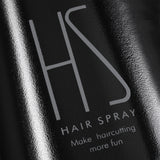 ActiveShop Barber Pro Spray Bottle Black - round salon spray bottle and printed design on a white background