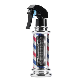 ActiveShop Barber Sprayer Silver Barber A-12 300ml - round salon spray bottle and printed design on a white background