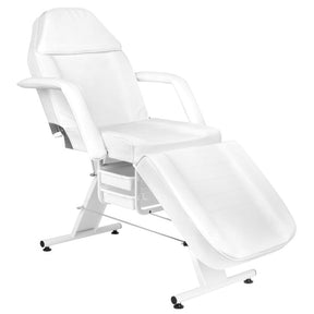 ActiveShop Basic 202 Beauty Bed With Trays White - full product view at an angle on a white background