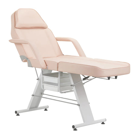 ActiveShop Basic 202 Hydraulic Beauty Bed With Trays Pink - full product view on a white background