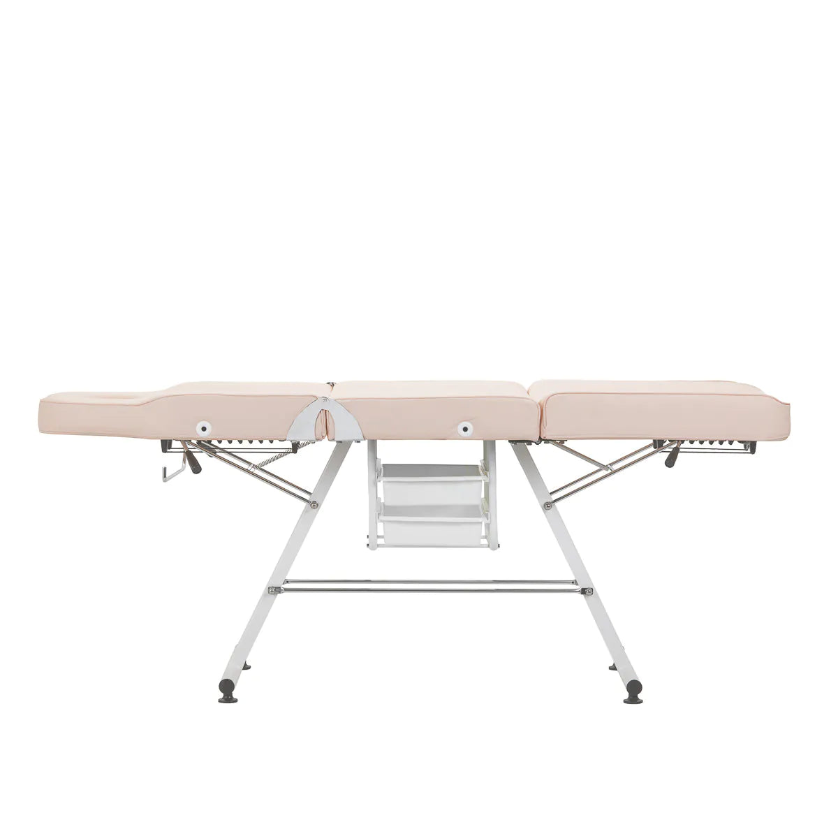 ActiveShop Basic 202 Hydraulic Beauty Bed With Trays Pink - full product view on a white background