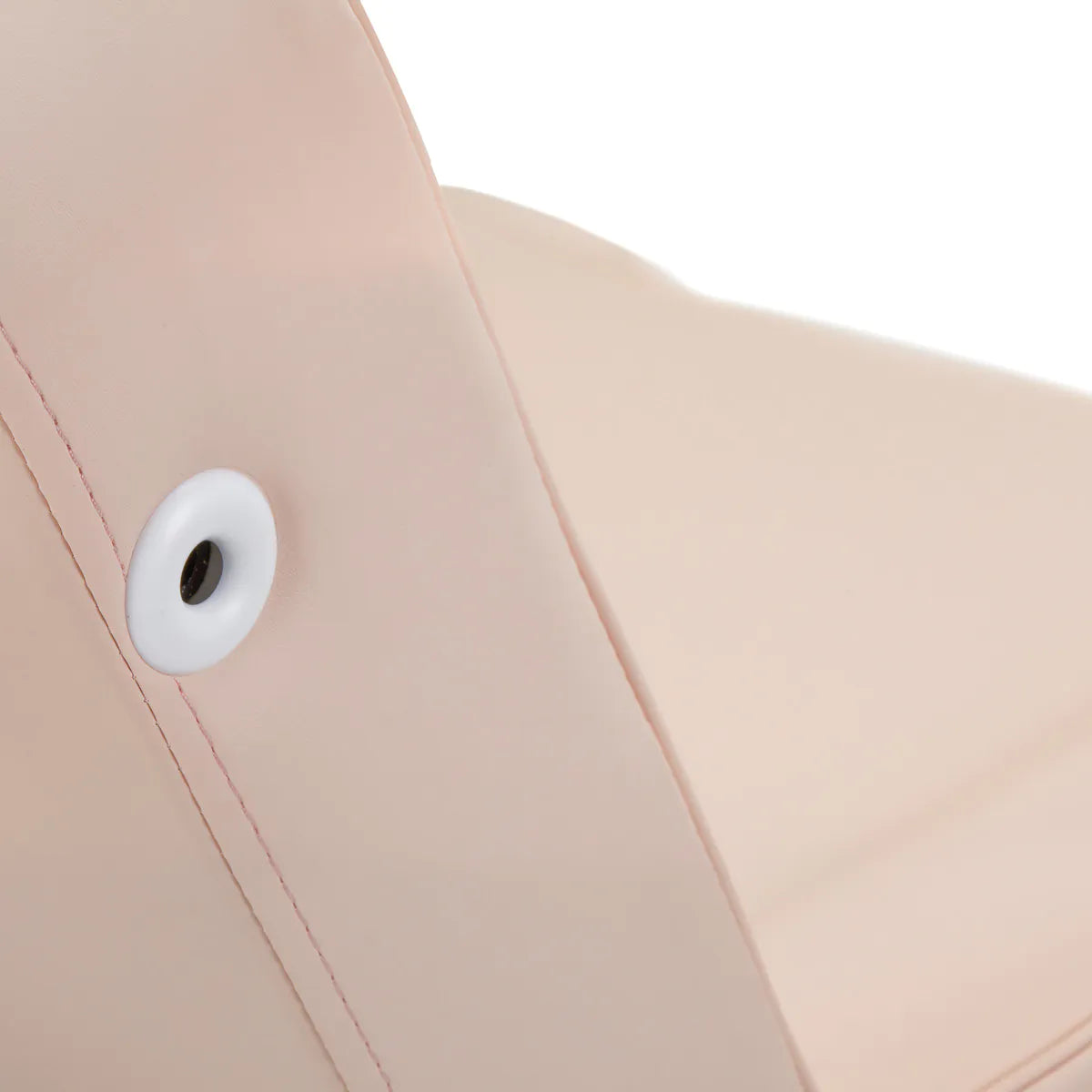 ActiveShop Basic 202 Hydraulic Beauty Bed With Trays Pink - close-up of the upholstery and construction details