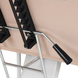 ActiveShop Basic 202 Hydraulic Beauty Bed With Trays Pink - close-up of the upholstery and construction details