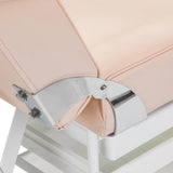 ActiveShop Basic 202 Hydraulic Beauty Bed With Trays Pink - close-up of the upholstery and construction details