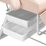 ActiveShop Basic 202 Hydraulic Beauty Bed With Trays Pink - displayed in a professional treatment-room setting