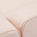 ActiveShop Basic 202 Hydraulic Beauty Bed With Trays Pink - close-up of the upholstery and construction details