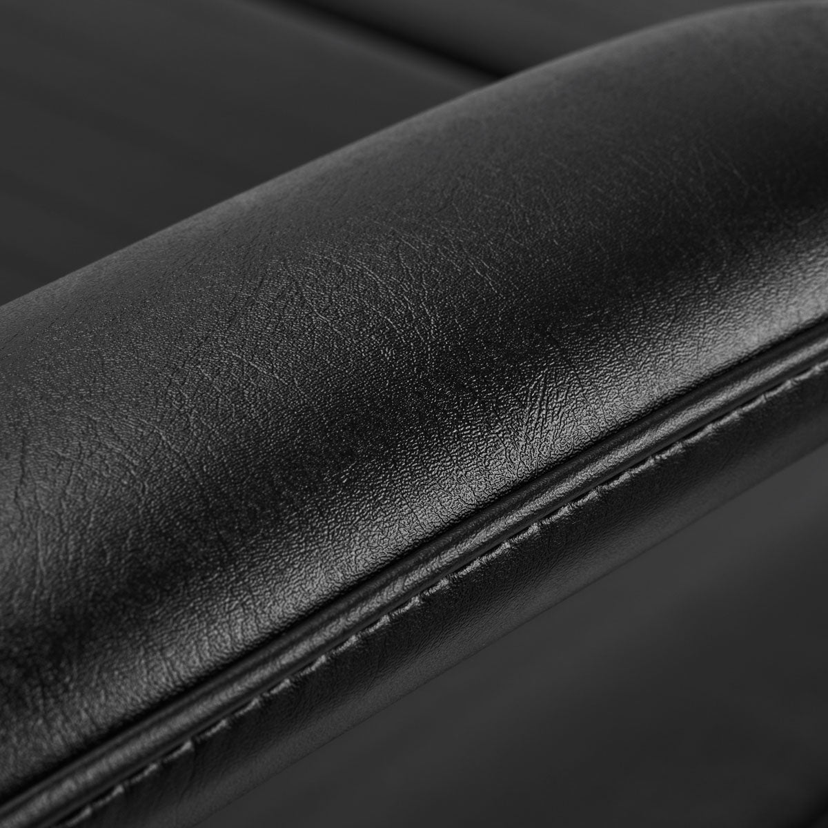 ActiveShop Basic 210 Hydraulic Beauty Bed Black - close-up of the upholstery and construction details