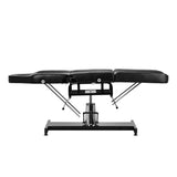 ActiveShop Basic 210 Hydraulic Beauty Bed Black - close-up showing the headrest, upholstery and adjustment controls