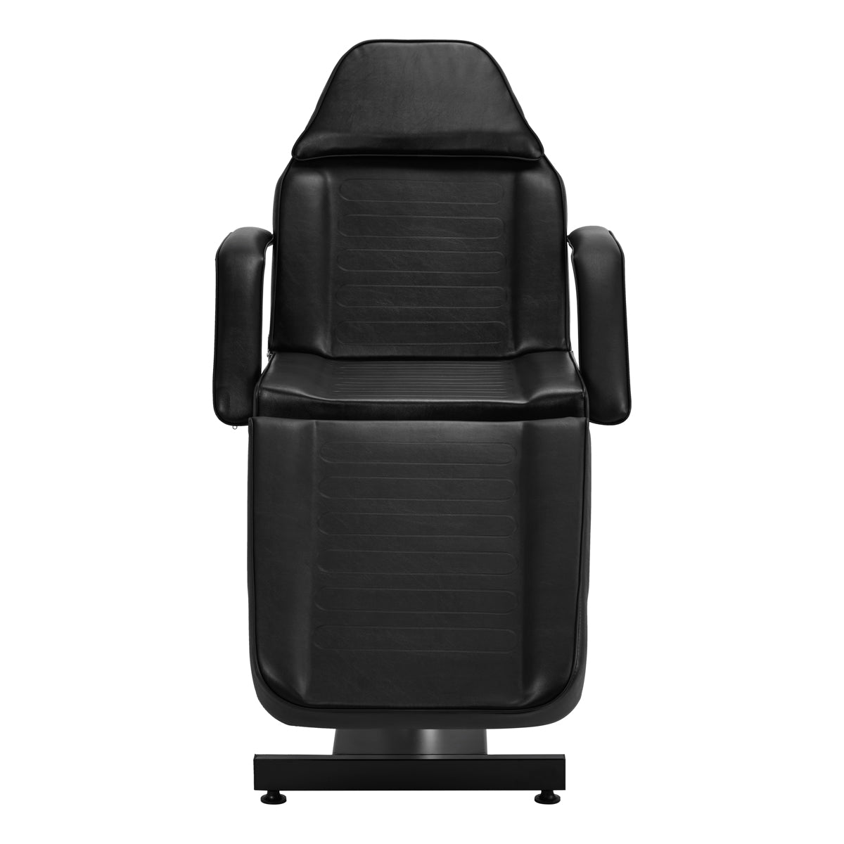ActiveShop Basic 210 Hydraulic Beauty Bed Black - close-up showing the headrest, upholstery and adjustment controls