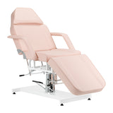 ActiveShop Basic 210 Hydraulic Beauty Bed Pink - full product view at an angle on a white background