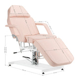 ActiveShop Basic 210 Hydraulic Beauty Bed Pink - full product view on a white background