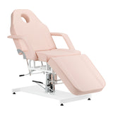 ActiveShop Basic 210 Hydraulic Beauty Bed Pink - close-up showing the headrest, upholstery and adjustment controls
