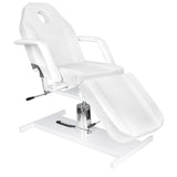 ActiveShop Cosmetic Chair Hydraulic Basic 210 White OUTLET with a headrest hole, designed for professional beauty treatments.