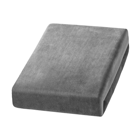 ActiveShop Beauty Chair / Bed Sheet Elastic Cover 70cm × 190cm Velour Grey - full product view at an angle on a white background