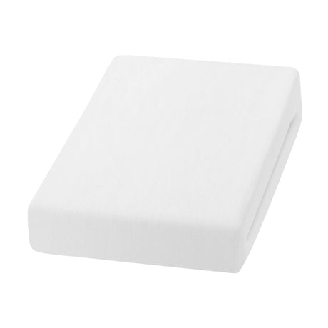 ActiveShop Beauty Chair / Bed Sheet Elastic Cover 70cm × 190cm Velour White - full product view at an angle on a white background