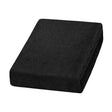 ActiveShop Beauty Chair / Bed Terry Sheet Elastic Cover 70cm × 190cm Black - full product view at an angle on a white background