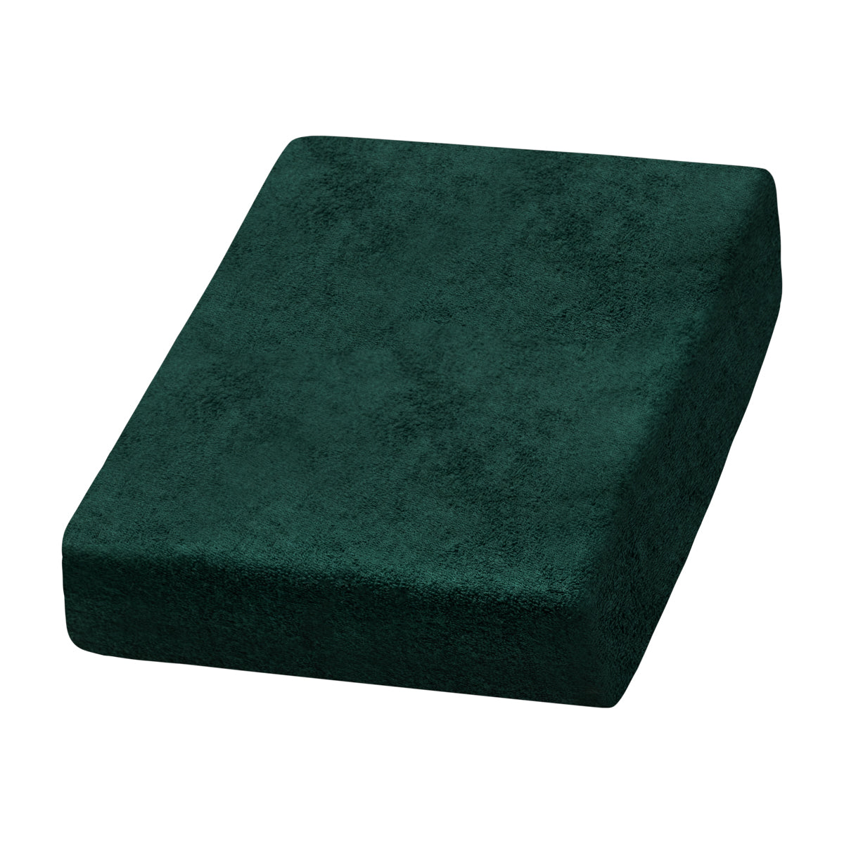 ActiveShop Beauty Chair / Bed Terry Sheet Elastic Cover 70cm × 190cm Bottle Green - full product view at an angle on a white background