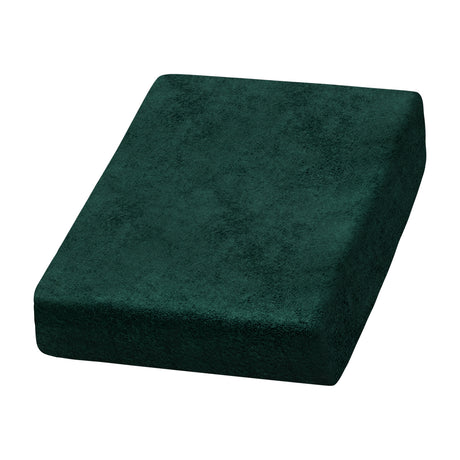 ActiveShop Beauty Chair / Bed Terry Sheet Elastic Cover 70cm × 190cm Bottle Green - full product view at an angle on a white background
