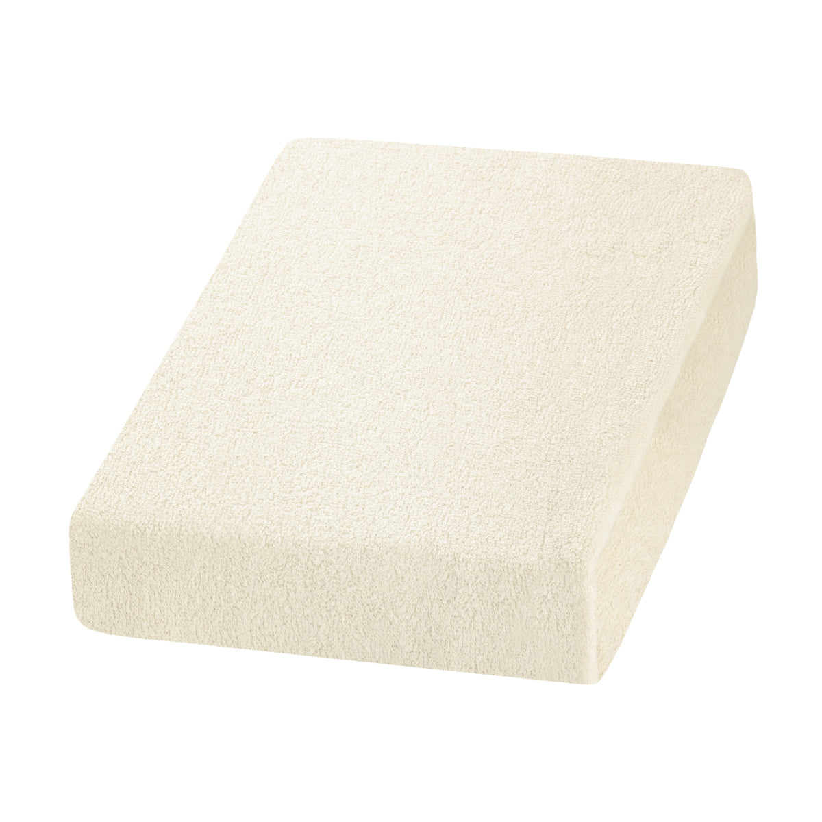 ActiveShop Beauty Chair / Bed Terry Sheet Elastic Cover 70cm × 190cm Cream - full product view at an angle on a white background